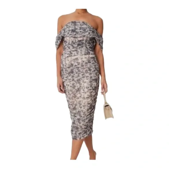 Missguided | Dresses | Missguided Mesh Ruched Bardot Midi Dress Floral Nwt Us 6 | Poshmark Missguided | Dresses | Missguided Mesh Ruched Bardot Midi Dress Floral Nwt Us 6 | Poshmark